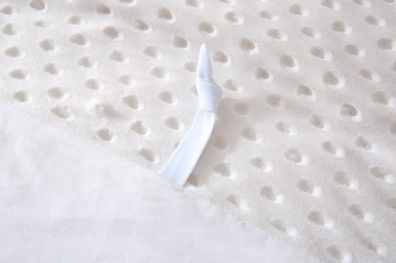F.Y.Dreams Weighted Blanket Duvet Cover 60x80 inches with 8 Ties,Zipper on Long Side/Cotton&Minky Dot, Off-White/Just Duvet Cover - Image 5